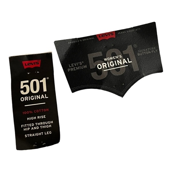 Levi’s 501 Straight Leg Distressed Button Fly Jeans Women’s Size 26 NWT - Picture 10 of 15